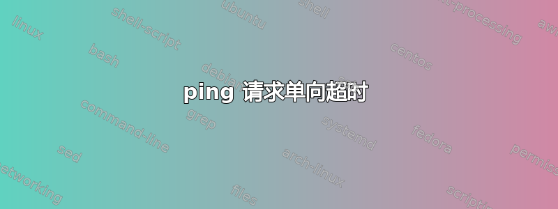 ping 请求单向超时