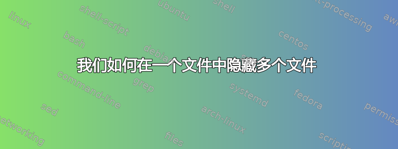 我们如何在一个文件中隐藏多个文件