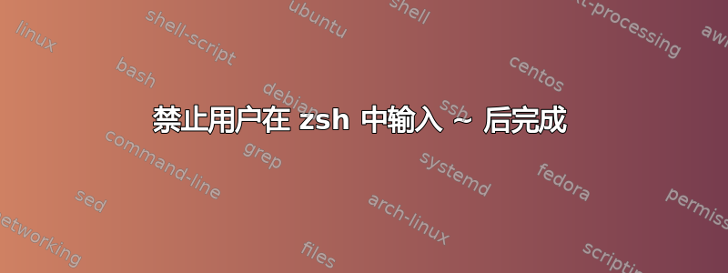 禁止用户在 zsh 中输入 ~ 后完成