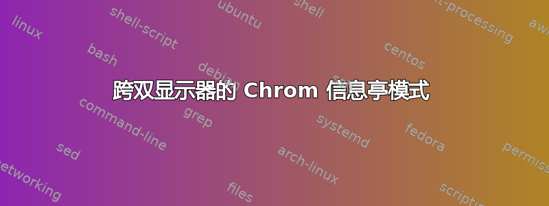 跨双显示器的 Chrom 信息亭模式