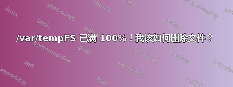 /var/tempFS 已满 100%！我该如何删除文件？