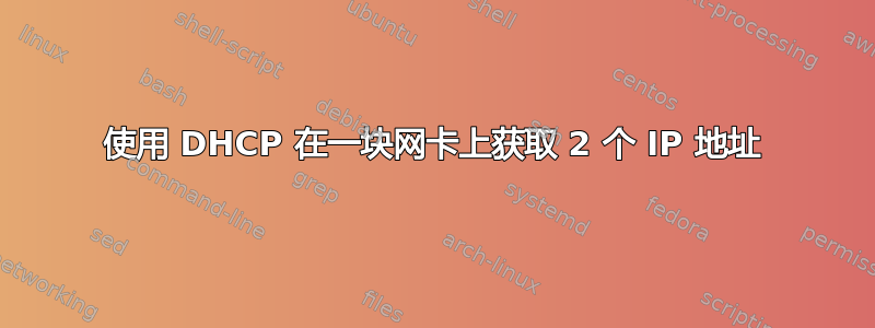 使用 DHCP 在一块网卡上获取 2 个 IP 地址