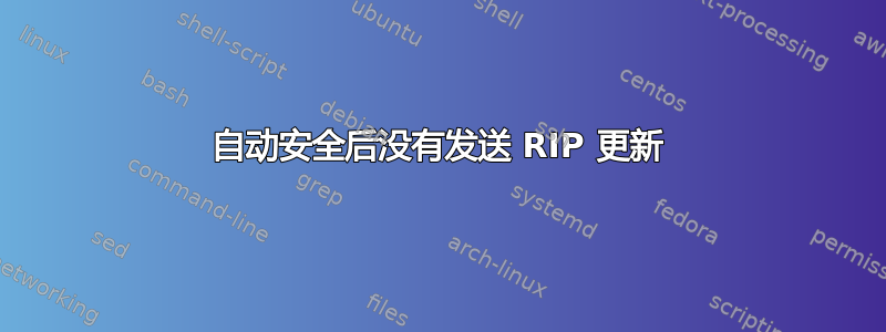 自动安全后没有发送 RIP 更新