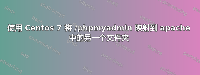 使用 Centos 7 将 /phpmyadmin 映射到 apache 中的另一个文件夹