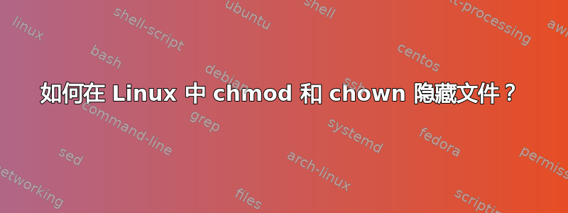 如何在 Linux 中 chmod 和 chown 隐藏文件？