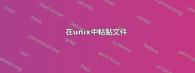 在unix中粘贴文件