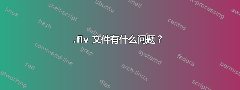 .flv 文件有什么问题？