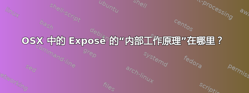 OSX 中的 Exposé 的“内部工作原理”在哪里？