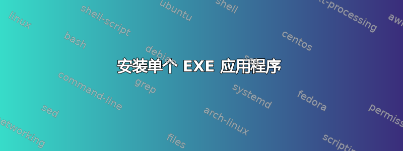 安装单个 EXE 应用程序