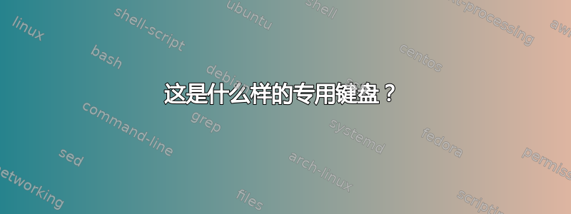 这是什么样的专用键盘？