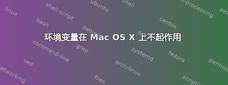 环境变量在 Mac OS X 上不起作用