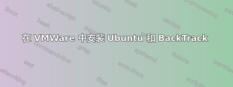 在 VMWare 中安装 Ubuntu 和 BackTrack