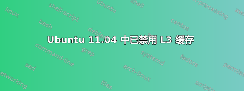 Ubuntu 11.04 中已禁用 L3 缓存