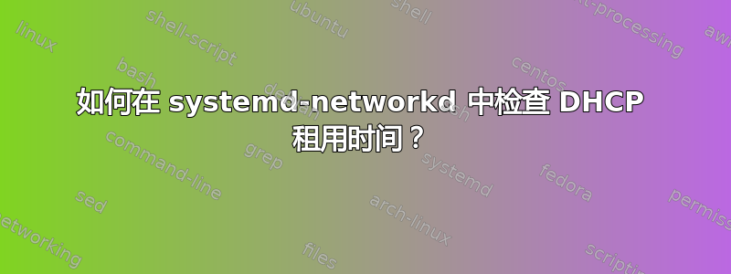 如何在 systemd-networkd 中检查 DHCP 租用时间？