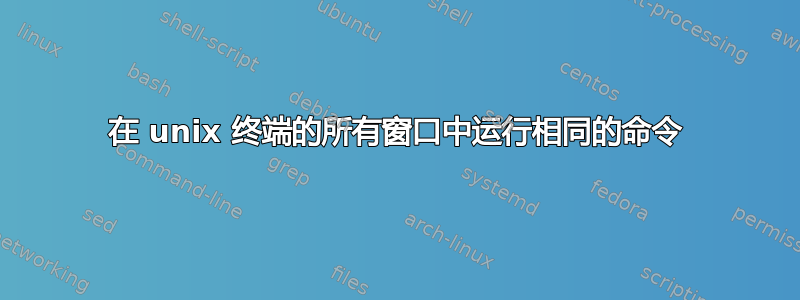 在 unix 终端的所有窗口中运行相同的命令