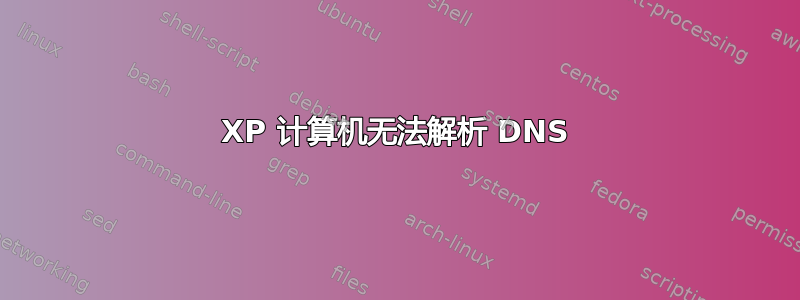 XP 计算机无法解析 DNS