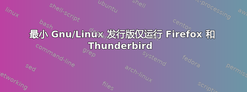 最小 Gnu/Linux 发行版仅运行 Firefox 和 Thunderbird 