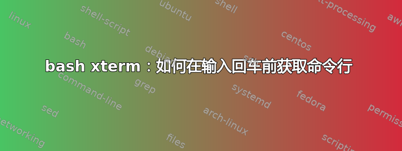 bash xterm：如何在输入回车前获取命令行