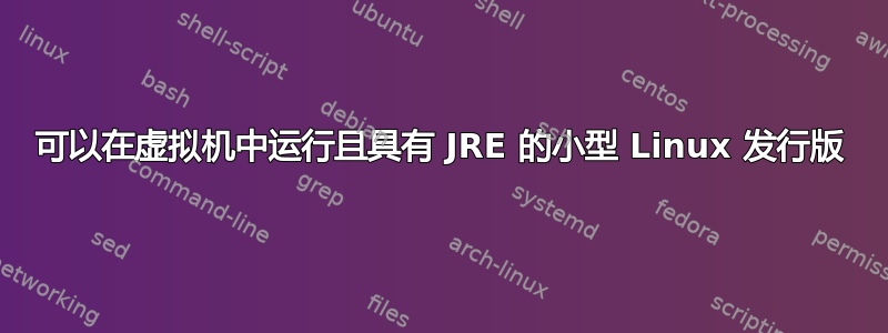 可以在虚拟机中运行且具有 JRE 的小型 Linux 发行版