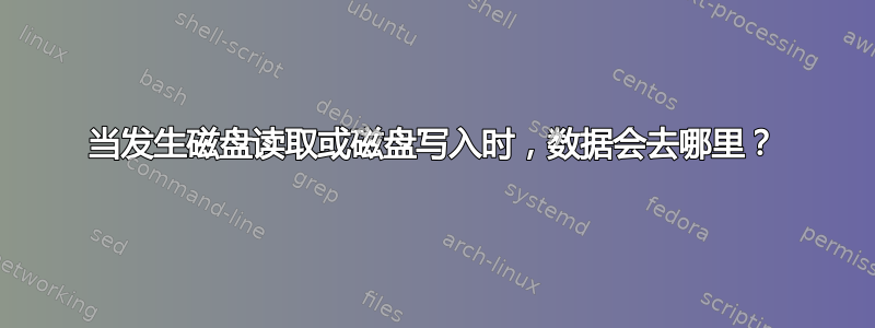 当发生磁盘读取或磁盘写入时，数据会去哪里？