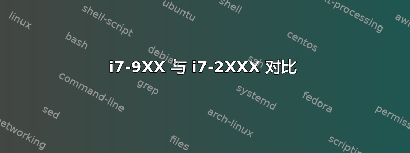 i7-9XX 与 i7-2XXX 对比