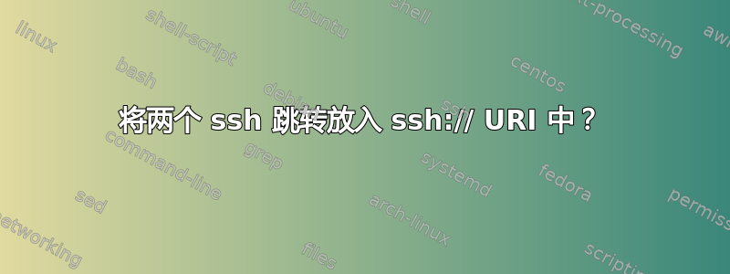 将两个 ssh 跳转放入 ssh:// URI 中？