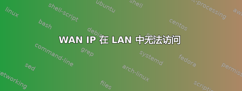 WAN IP 在 LAN 中无法访问