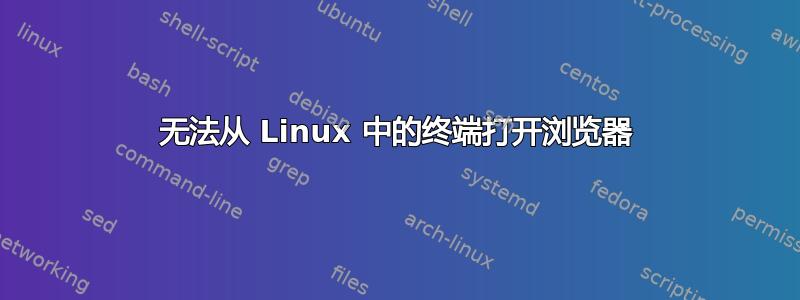 无法从 Linux 中的终端打开浏览器