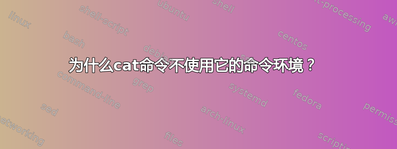 为什么cat命令不使用它的命令环境？ 