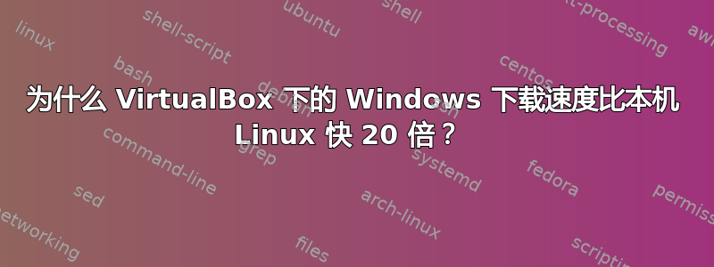 为什么 VirtualBox 下的 Windows 下载速度比本机 Linux 快 20 倍？ 