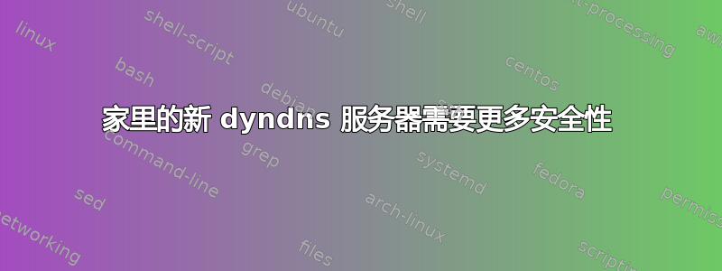 家里的新 dyndns 服务器需要更多安全性