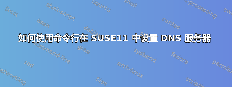 如何使用命令行在 SUSE11 中设置 DNS 服务器