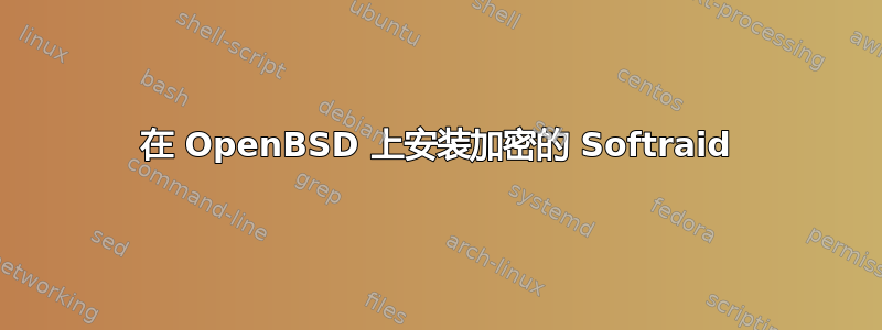 在 OpenBSD 上安装加密的 Softraid