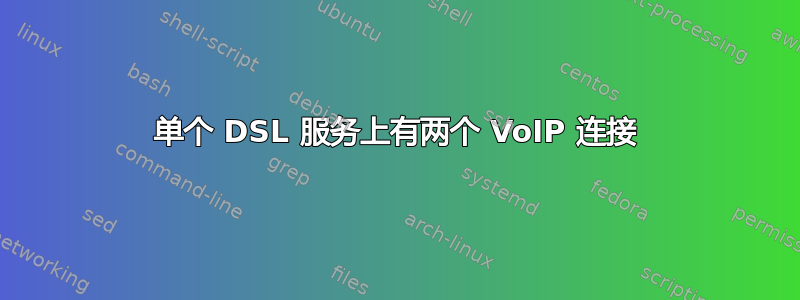 单个 DSL 服务上有两个 VoIP 连接