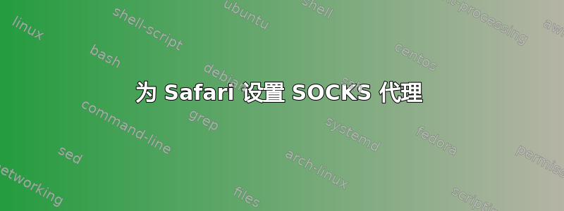 为 Safari 设置 SOCKS 代理