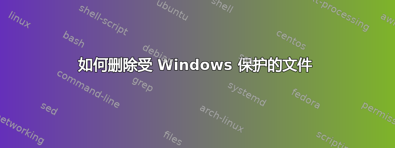 如何删除受 Windows 保护的文件