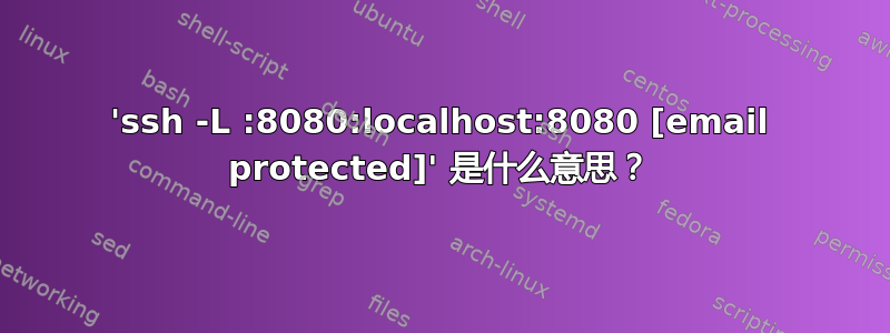 'ssh -L :8080:localhost:8080 [email protected]' 是什么意思？