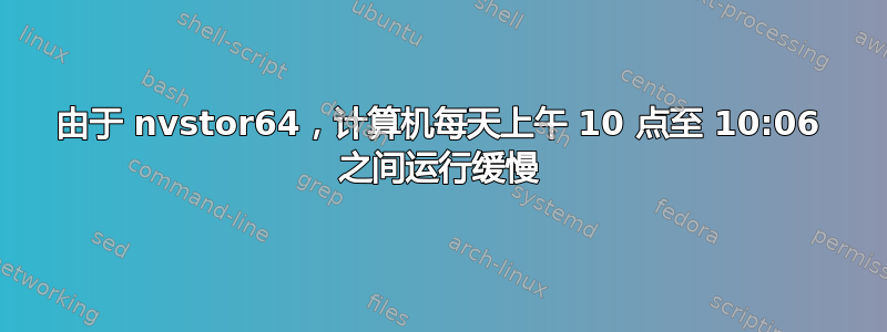 由于 nvstor64，计算机每天上午 10 点至 10:06 之间运行缓慢