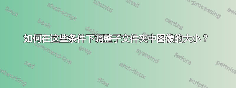 如何在这些条件下调整子文件夹中图像的大小？