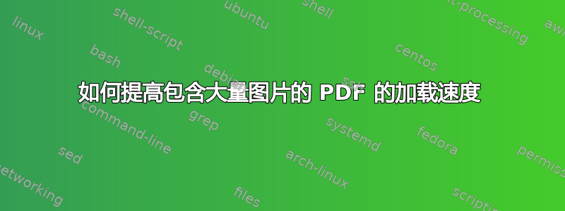 如何提高包含大量图片的 PDF 的加载速度