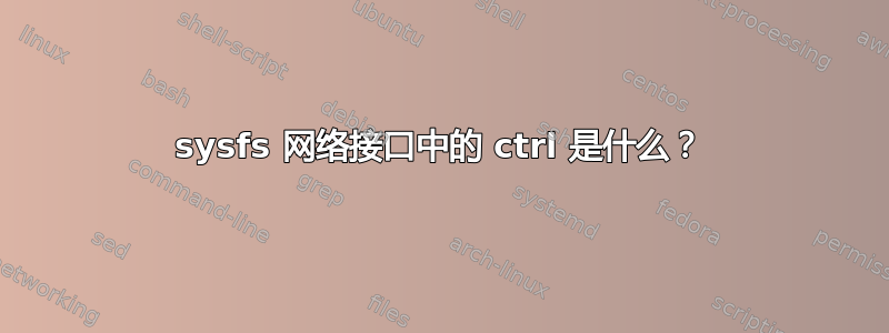 sysfs 网络接口中的 ctrl 是什么？