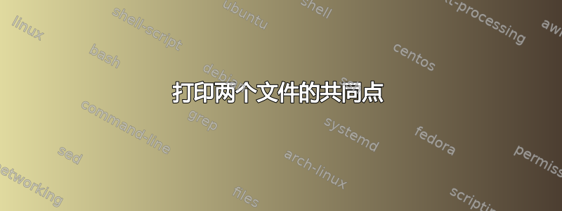 打印两个文件的共同点