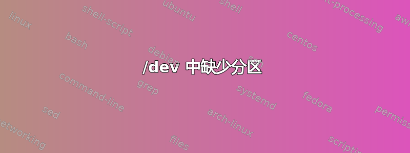 /dev 中缺少分区