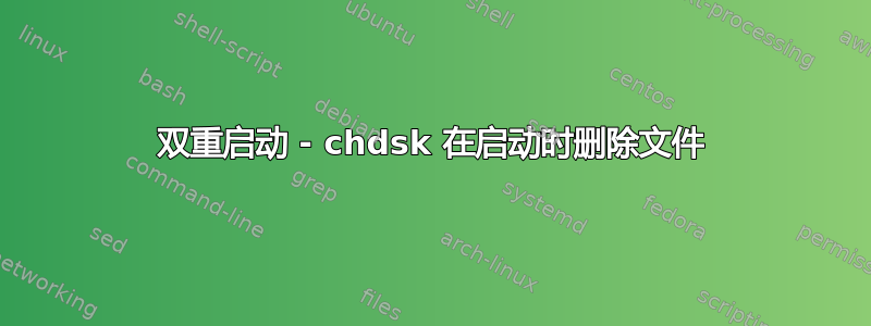 双重启动 - chdsk 在启动时删除文件