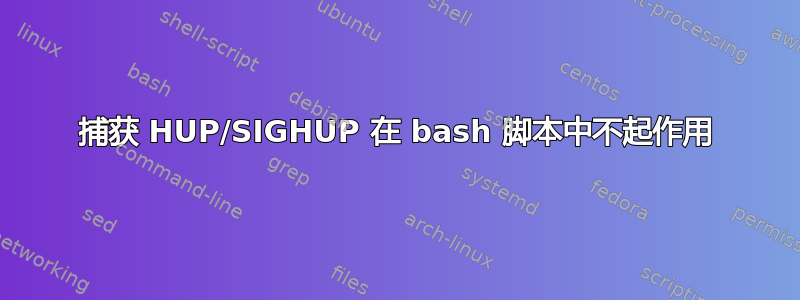 捕获 HUP/SIGHUP 在 bash 脚本中不起作用