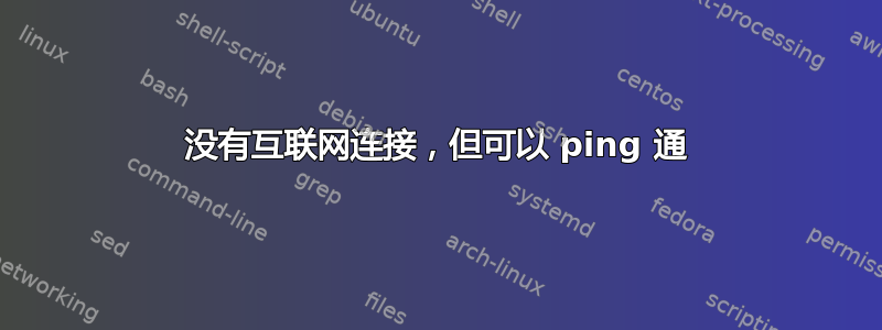 没有互联网连接，但可以 ping 通