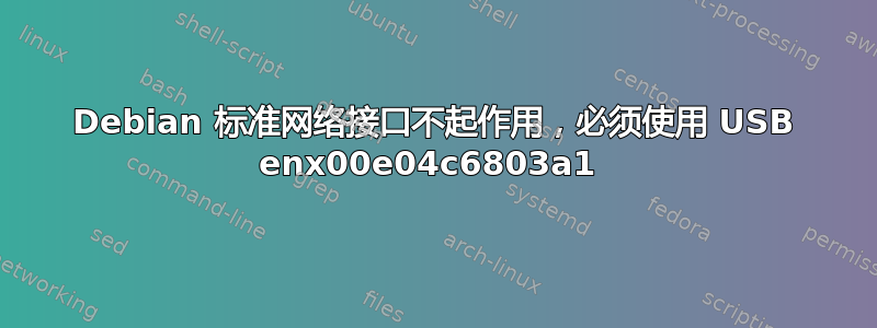 Debian 标准网络接口不起作用，必须使用 USB enx00e04c6803a1 