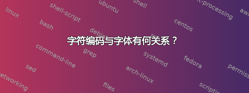 字符编码与字体有何关系？