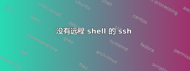 没有远程 shell 的 ssh