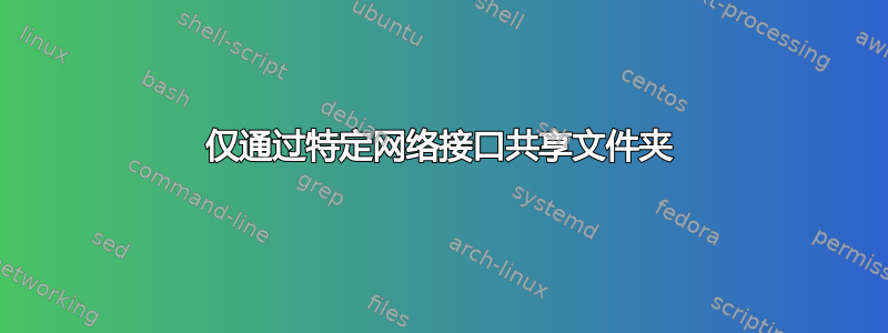 仅通过特定网络接口共享文件夹